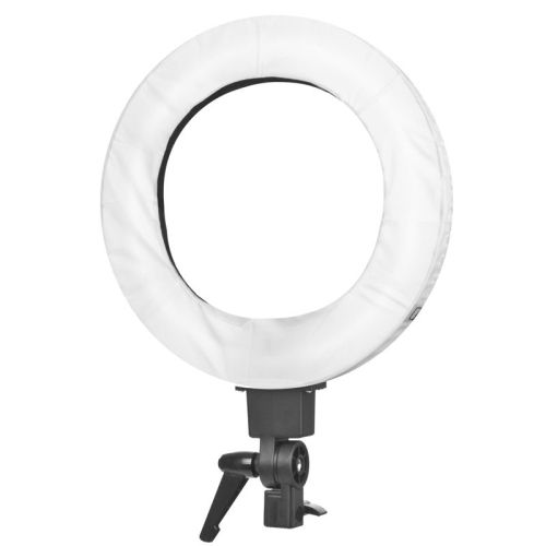 Лампа с форма на пръстен на поставка - бяла 18" 55W
