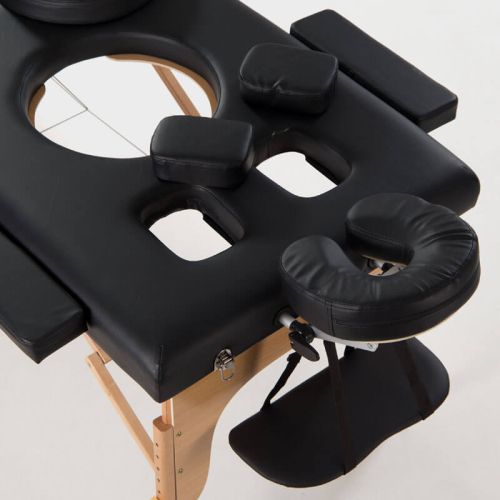масажна кушетка за бременни - черен цвят