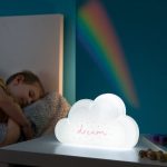 Нощна лампа за деца с проектор дъга и стикери, Claibow - 1