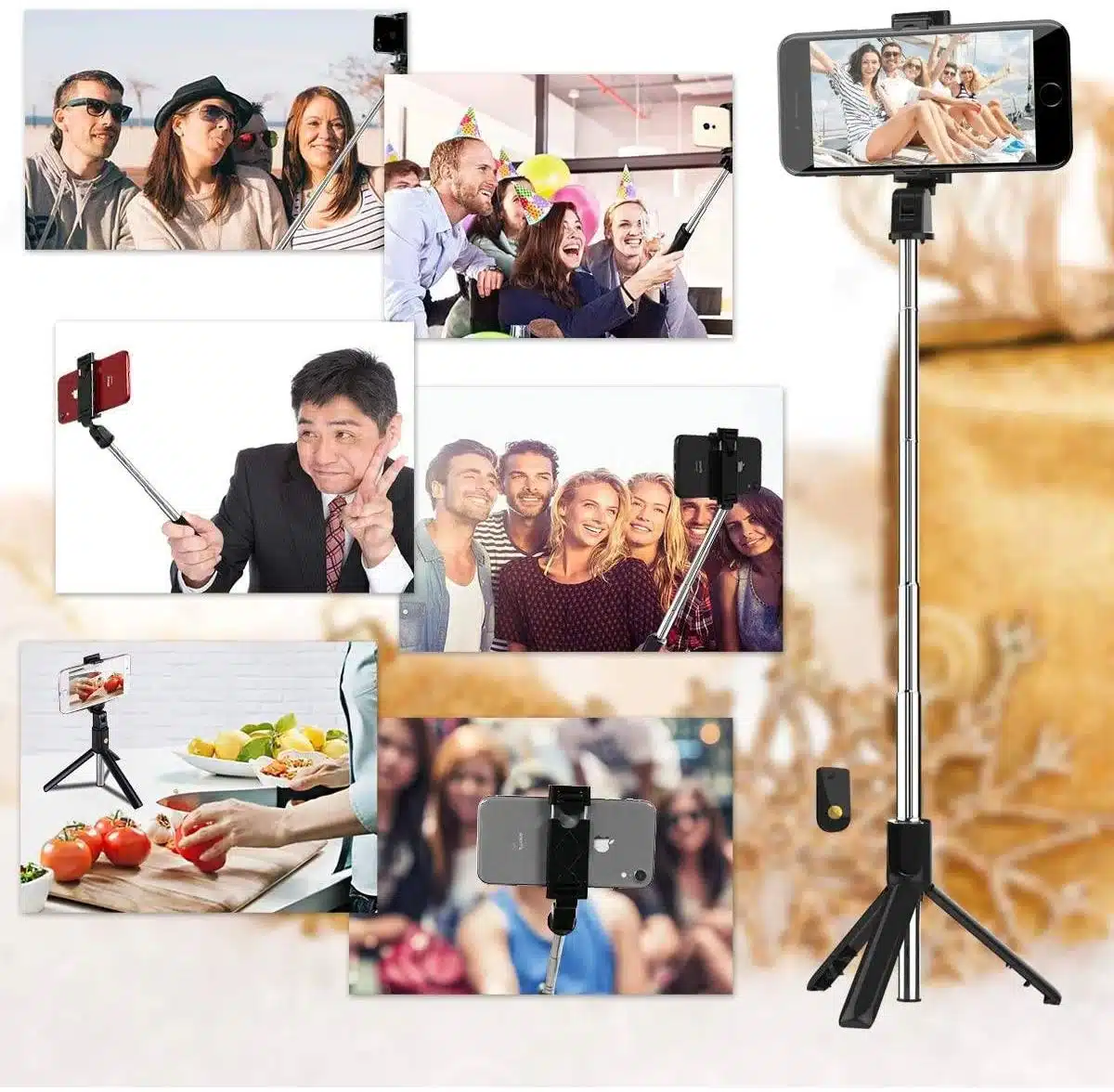 et00012-10 Селфи стик с трипод, дистанционно и Bluetooth контрол – модел K07 - Image 2