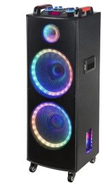 Двойна тонколона 2000W – 2 x 12″ говорители, цветни светлини NDR-1222 - 5
