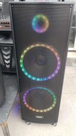 Двойна тонколона 2000W – 2 x 12″ говорители, цветни светлини NDR-1222 - 6