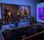 Светеща компютърна подложка с RGB осветление – World Map - 2