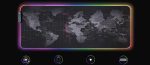 Светеща компютърна подложка с RGB осветление – World Map - 1