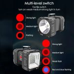 Мощен акумулаторен LED фенер W844 - 8