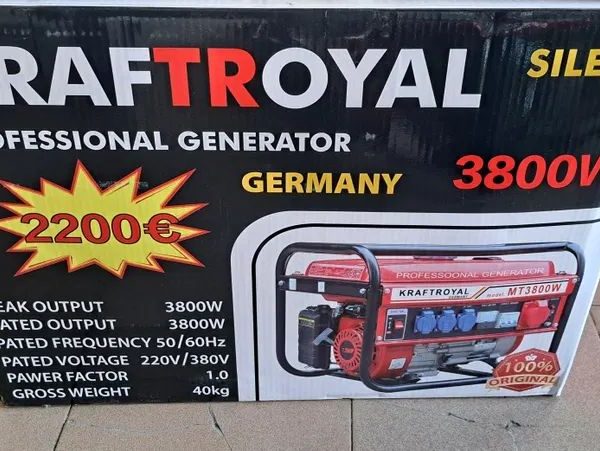 Генератор на ток Kraftroyal 3.8 KW, професионален - 9