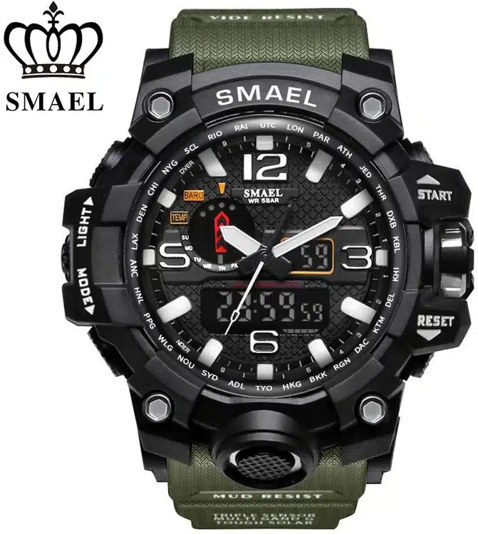 Спортен часовник SMAEL 1545 Green, зелен цвят - 6