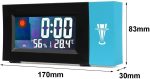 Дигитален часовник Square Clock, цветен дисплей - 5