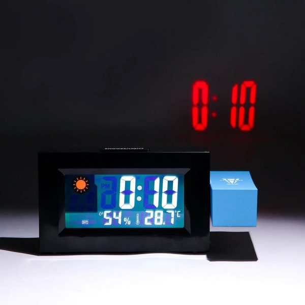 Дигитален часовник Square Clock, цветен дисплей - 1