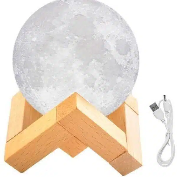 Нощна лампа с формата на луна – малка, диаметър 8 см. - 1
