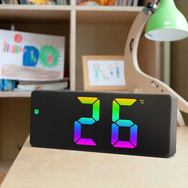 LED часовник с функция будилник с RGB подсветка - 2