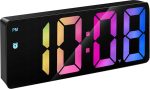 LED часовник с функция будилник с RGB подсветка - 1