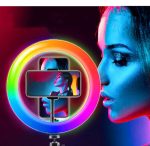 Ринг лампа с LED осветление 26 см, RGB, 20W - 1