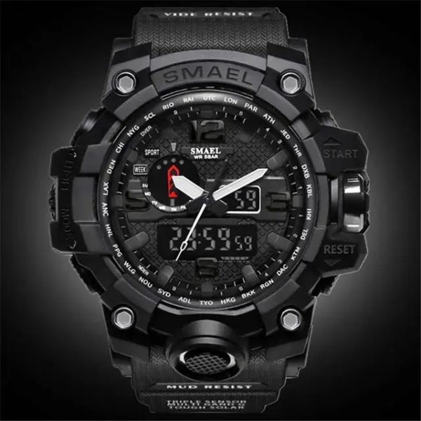 Спортен часовник SMAEL 1545 Black, черен цвят - 5