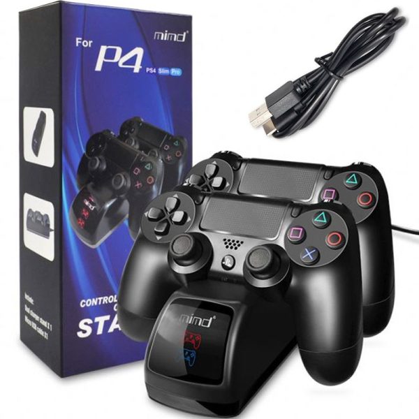 Стойка и зарядно за PS4 джойстици (dualshock), модел P4 - 3