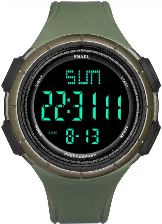 Дигитален часовник SMAEL 1618 – зелен цвят - 3