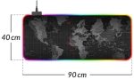 Светеща подложка за лаптоп RGB-1 – Карта на света – 80х30 см. - 4