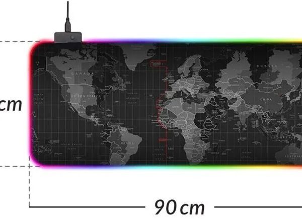 Светеща подложка за лаптоп RGB-1 – Карта на света – 80х30 см. - 4