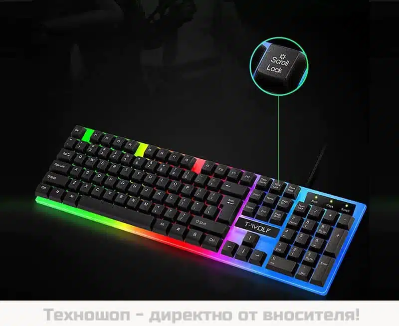 Светеща клавиатура T-Wolf Светеща клавиатура T-Wolf