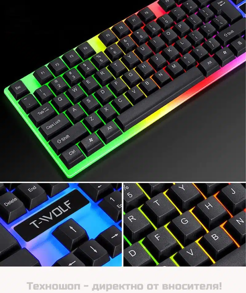 Светеща клавиатура T-Wolf Светеща клавиатура T-Wolf