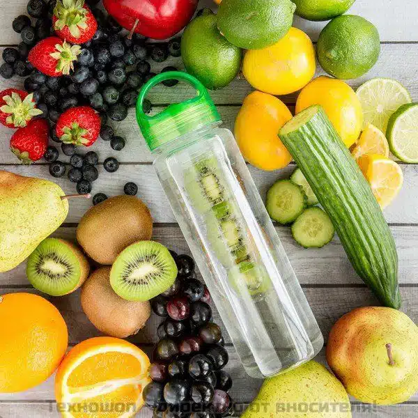 Детокс бутилка за вода и ароматни напитки Tritan Детокс бутилка за вода и ароматни напитки Tritan