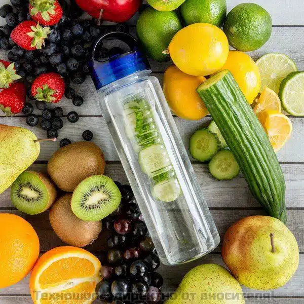 Детокс бутилка за вода и ароматни напитки Tritan Детокс бутилка за вода и ароматни напитки Tritan