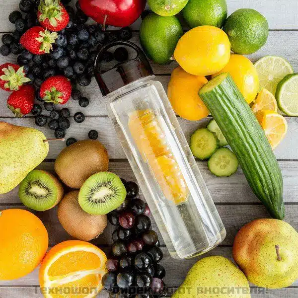 Детокс бутилка за вода и ароматни напитки Tritan Детокс бутилка за вода и ароматни напитки Tritan