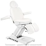 Електрически козметичен стол с 3 мотора - бял Azzurro 872S