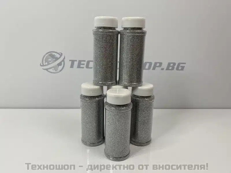 Тубичка с брокат сребрист цвят - 100 гр. Тубичка с брокат сребрист цвят - 100 гр.