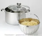 Тенджера Beyond със сито-чиния и стъклен капак (Ø 24 см)