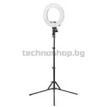 Лампа с форма на пръстен на поставка - черна 12" 35W LED