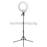 Лампа с форма на пръстен на поставка - бяла 12" 35W LED