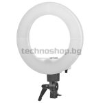 Лампа с форма на пръстен на поставка - бяла 12" 35W LED