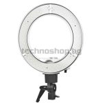 Лампа с форма на пръстен на поставка - бяла 12" 35W LED