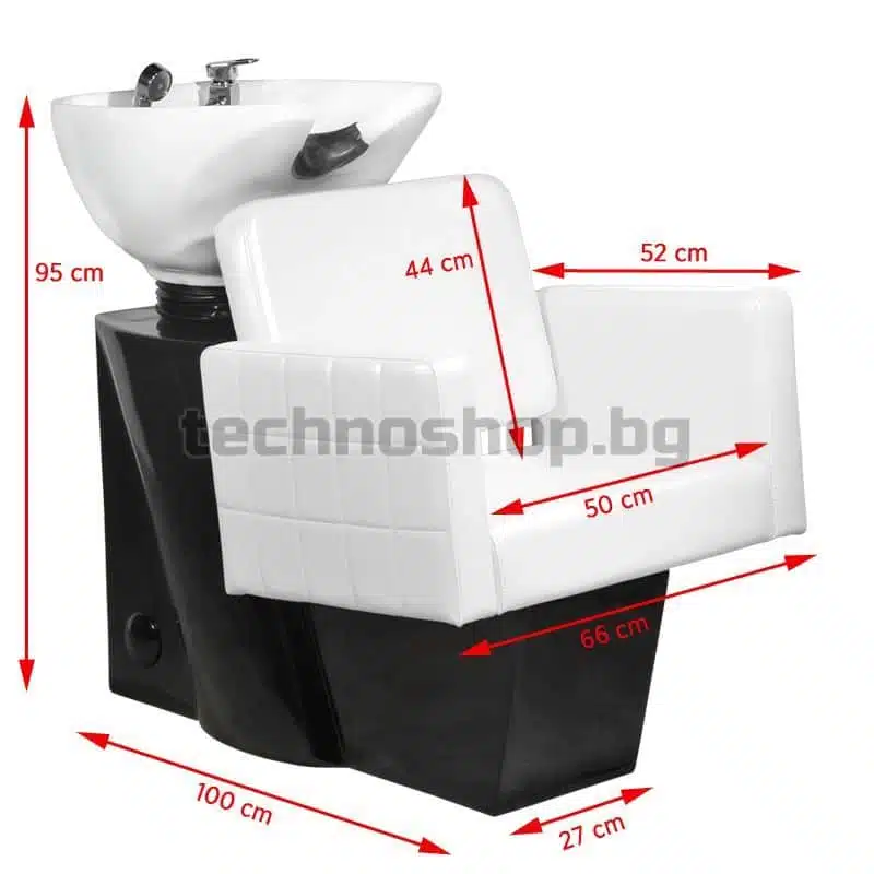 Фризьорски стол с апарат за измиване на коса - бял Gabbiano Ankara Фризьорски стол с апарат за измиване на коса - бял Gabbiano Ankara