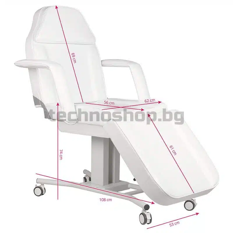 Козметичен стол на колела - бял A-241 Козметичен стол на колела - бял A-241