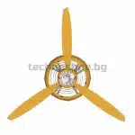 Декоративен часовник вентилатор - жълт