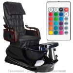 FOTEL PEDICURE SPA AS-261 CZARNY Z FUNKCJĄ MASAŻU