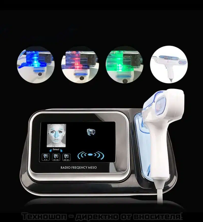 Професионален уред за мезотерапия 3в1 с RF и Фотонна терапия Професионален уред за мезотерапия 3в1 с RF и Фотонна терапия