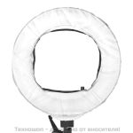 Лампа с форма на пръстен на поставка - черна 18" 55W