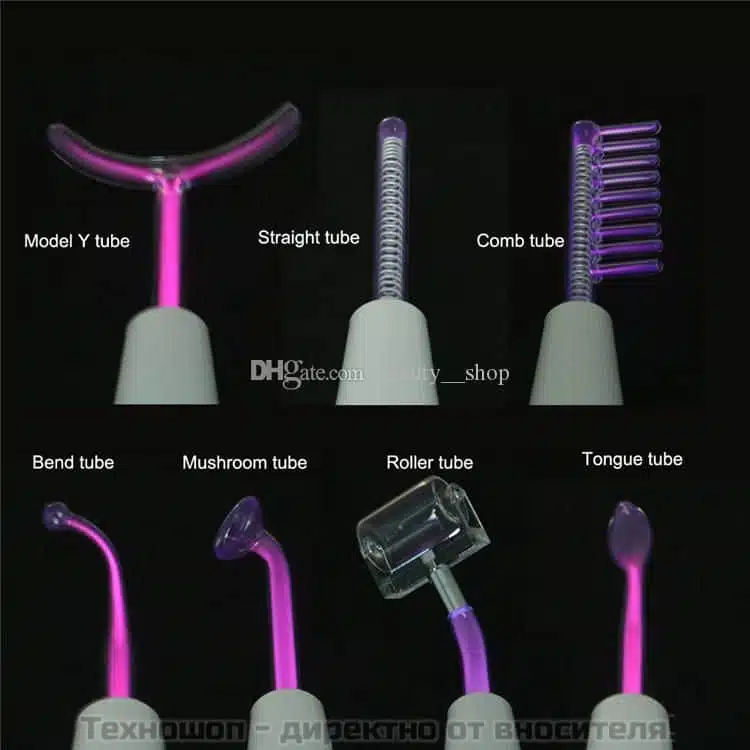 Дарсонвал със 7 приставки с неонов и аргонов газ Дарсонвал със 7 приставки с неонов и аргонов газ