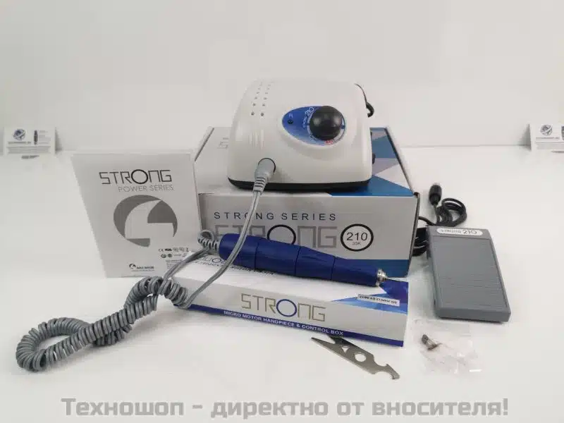 Професионална eлектрическа пила за маникюр и педикюр Strong 210 Професионална eлектрическа пила за маникюр и педикюр Strong 210