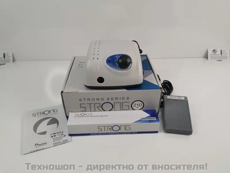 Професионална eлектрическа пила за маникюр и педикюр Strong 210 Професионална eлектрическа пила за маникюр и педикюр Strong 210