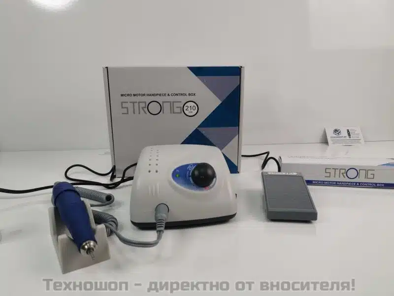 Професионална eлектрическа пила за маникюр и педикюр Strong 210 Професионална eлектрическа пила за маникюр и педикюр Strong 210