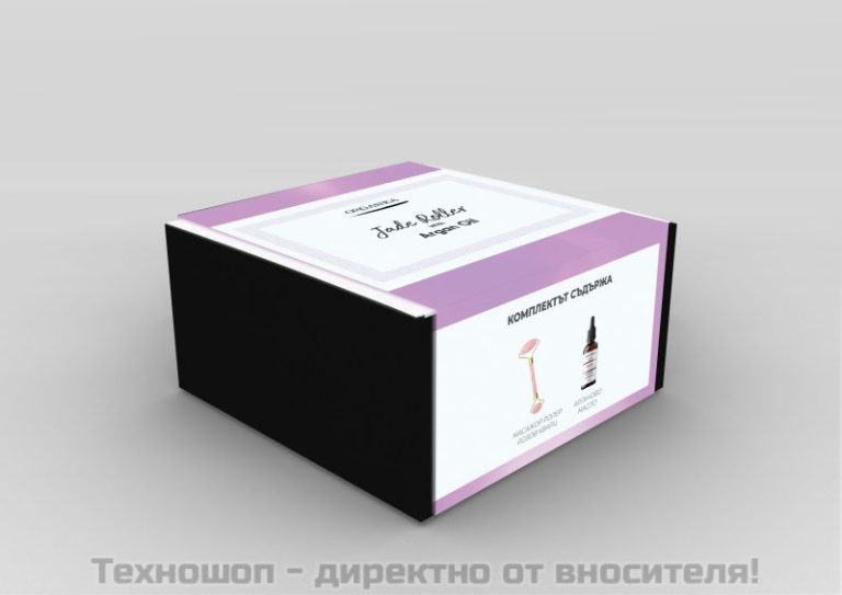 Комплект за “Гуа Ша” масаж с ролер от розов кварц и масло от арган