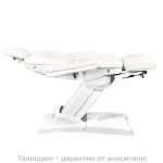 Електрически козметичен стол с 3 мотора - бял Azzurro 872S Pro