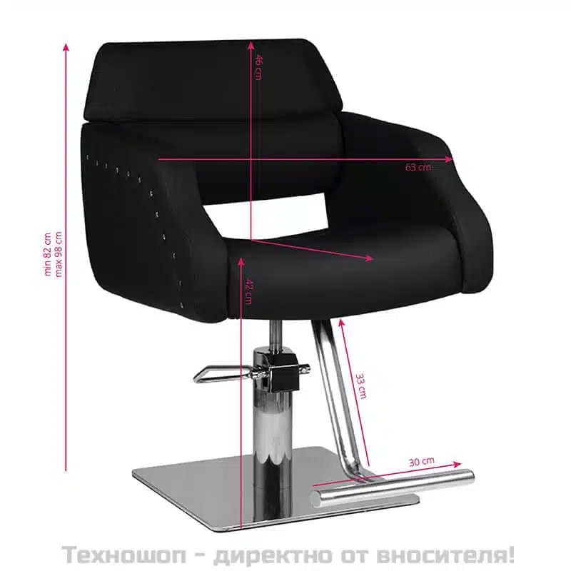 Фризьорски стол - черен Gabbiano Istanbul Фризьорски стол - черен Gabbiano Istanbul