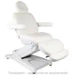 Електрически козметичен стол с 2 мотора - бял Azzurro 872A