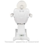 Електрически козметичен стол с 2 мотора - бял Azzurro 872A