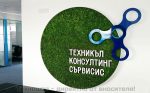 Зелени стени от Скандинавски полярен мъх ( CLADONIA RANGIFERINA )